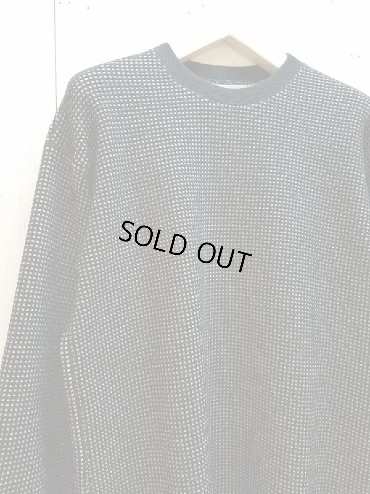 画像2: KIIT(キート)REVERSIBLE WAFFULE L/S TEE KID-T97-002(BLK X GRY) (2)