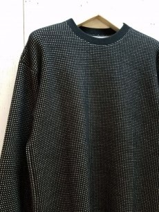 画像2: KIIT(キート)REVERSIBLE WAFFULE L/S TEE KID-T97-002(BLK X GRY) (2)