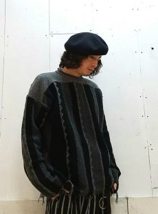 画像5: KIIT(キート) STRIPE JAQUERD LOOSE KNIT　KID-K90-107 (CCL) (5)