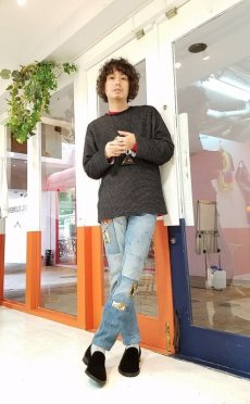 画像8: KIIT(キート)REVERSIBLE WAFFULE L/S TEE KID-T97-002(BLK X GRY) (8)