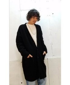 画像4: KIIT(キート) BOUCLE LONG KNIT CARDIGAN KID-K92-108(BLK) (4)