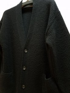 画像2: KIIT(キート) BOUCLE LONG KNIT CARDIGAN KID-K92-108(BLK) (2)