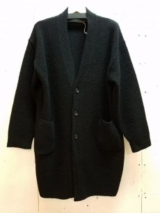 画像1: KIIT(キート) BOUCLE LONG KNIT CARDIGAN KID-K92-108(BLK) (1)