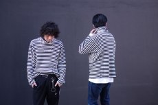 画像15: REBEL ELEMENTS 別注 KIIT(キート)  WAFFULE BORDER TURTLE-NECK LONGSLEEVE  KID-T99-013 (BLK X WHT) (15)