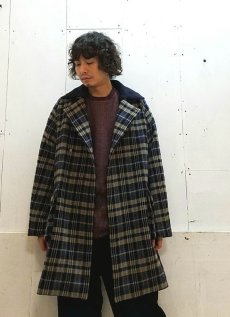 画像6: KIIT(キート) W FACE CHECK MELTON BAL COLLAR COAT KID-C93-101 (6)