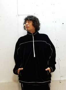 画像6: KIIT(キート) C/E HEAVY VELLOUR HALF ZIP JERSEY TOPS  KID-P94-001(BLK) (6)