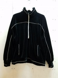 画像1: KIIT(キート) C/E HEAVY VELLOUR HALF ZIP JERSEY TOPS  KID-P94-001(BLK) (1)