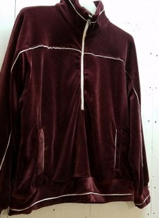 画像2: KIIT(キート) C/E HEAVY VELLOUR HALF ZIP JERSEY TOPS  KID-P94-001(WINE) (2)