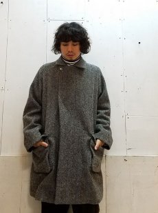 画像10: KIIT(キート) HERRINGBONE MELTON BAL COLLAR COAT KID-C93-102 (10)