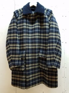 画像1: KIIT(キート) W FACE CHECK MELTON BAL COLLAR COAT KID-C93-101 (1)