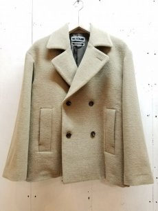 画像1: KIIT(キート) W FACE MELTON OVERSIZED SHORT P-COAT (BGE X BRN) (1)