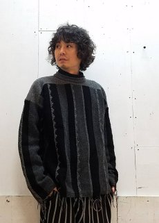 画像7: KIIT(キート) STRIPE JAQUERD LOOSE KNIT　KID-K90-107 (CCL) (7)