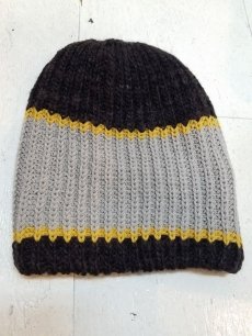 画像3: KIIT(キート) LOW GAUGE TRICOLOR BIG KNIT CAP  KID-K91-106 (3)