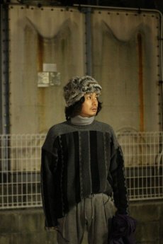 画像9: KIIT(キート) STRIPE JAQUERD LOOSE KNIT　KID-K90-107 (CCL) (9)