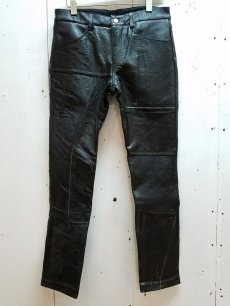 画像1: children of the discordance(チルドレンオブザディスコーダンス) PATCH LEATHER PANTS 16AW-COTDPT-002（BLK） (1)