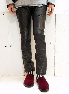 画像5: children of the discordance(チルドレンオブザディスコーダンス) PATCH LEATHER PANTS 16AW-COTDPT-002（BLK） (5)