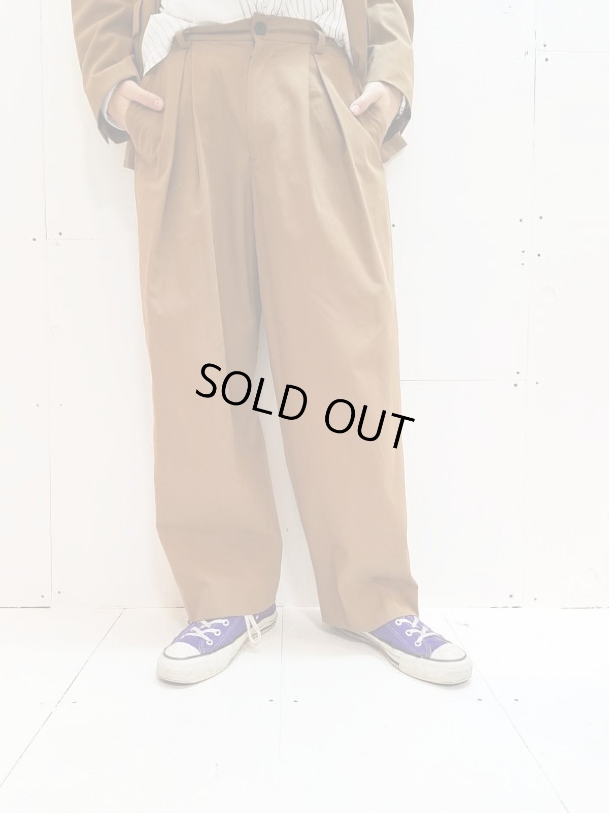 画像6: KIIT(キート)WIDE EASY TROUSERS KIE-P91-001(BRN) (6)