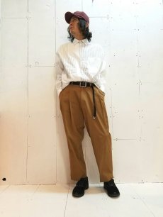 画像7: KIIT(キート)2TUCK TAPERRED EASY TROUSERS KIE-P90-001(BRN) (7)