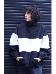 画像7: KIIT(キート) 2-TONE HI NECK HALF ZIP PULLOVER BLOUSON KIE-Y95-503 (BLK) (7)