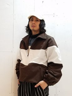 画像6: KIIT(キート) 2-TONE HI NECK HALF ZIP PULLOVER BLOUSON KIE-Y95-503 (BRN) (6)