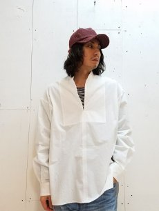 画像5: KIIT(キート) CAFTAN COLLAR PULLOVER LONG SHIRTS KIE-B93-004 (WHT) (5)