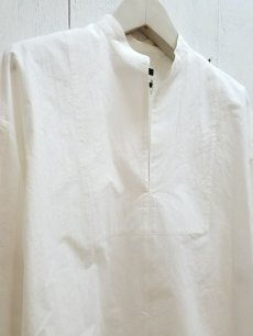 画像2: KIIT(キート) CAFTAN COLLAR PULLOVER LONG SHIRTS KIE-B93-004 (WHT) (2)