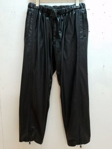 画像1: KIIT(キート) ECO LEATHER EASY PANTS KIE-P92-800(BLK) (1)