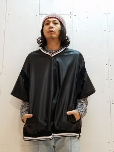 画像7: KIIT(キート) ECO LEATHER DETACHABLE SLEEVE 2WAY V-NECK TOPS KIE-Y94-800(BLK) (7)