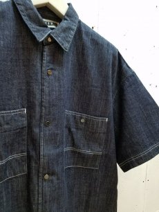 画像2: ★SALE30%OFF★KIIT(キート) 8OZ DENIM S/SLEEVE SHIRTS KIE-B94-008(ONE WASH) (2)