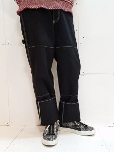 画像4: ★SALE30%OFF★KIIT(キート) 11.5OZ DENIM EASY PAINTER PANTS (ONE WASH) KIE-P96-006(BLK)  (4)