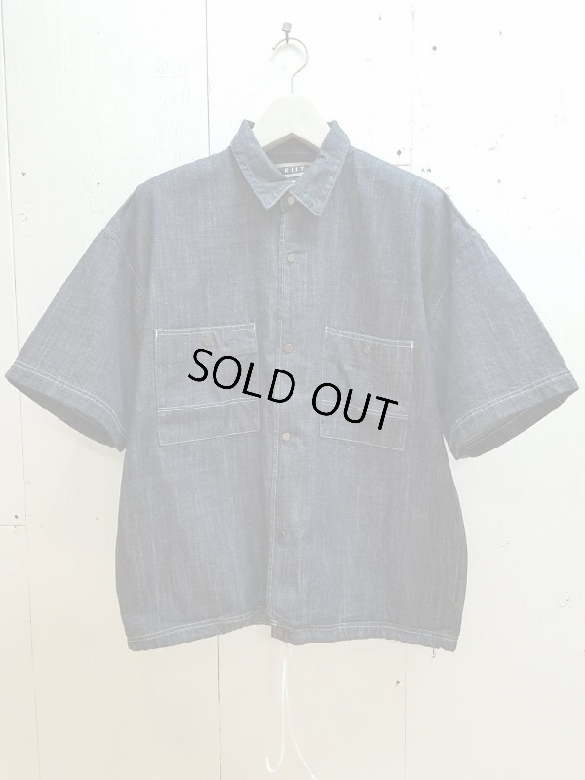 画像1: ★SALE30%OFF★KIIT(キート) 8OZ DENIM S/SLEEVE SHIRTS KIE-B94-008(ONE WASH) (1)