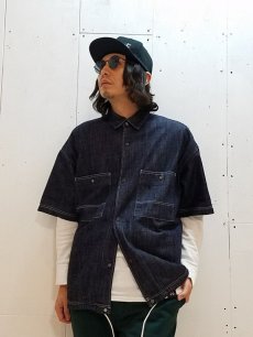 画像5: ★SALE30%OFF★KIIT(キート) 8OZ DENIM S/SLEEVE SHIRTS KIE-B94-008(ONE WASH) (5)