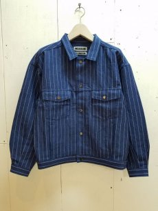 画像2: KIIT(キート) C/L STRIPE G-J BLOUSON KIE-Y92-300 (2)