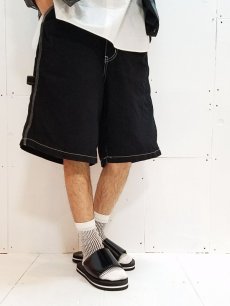 画像5: KIIT(キート) 11.5OZ DENIM EASY PAINTER SHORT PANTS (ONE WASH) KIE-P97-006(BLK)  (5)