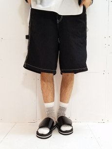 画像6: KIIT(キート) 11.5OZ DENIM EASY PAINTER SHORT PANTS (ONE WASH) KIE-P97-006(BLK)  (6)