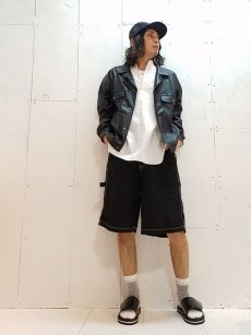 画像9: KIIT(キート) 11.5OZ DENIM EASY PAINTER SHORT PANTS (ONE WASH) KIE-P97-006(BLK)  (9)