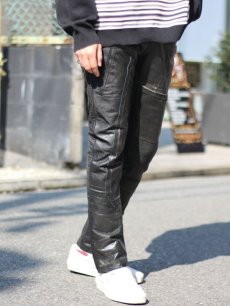 画像9: children of the discordance(チルドレンオブザディスコーダンス) PATCH LEATHER PANTS 16AW-COTDPT-002（BLK） (9)