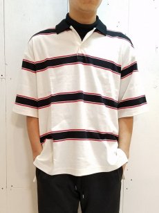 画像6: KIIT(キート) BOLD BORDER S/SLEEVE POLO SHIRTS KIE-T96-011 (6)