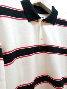 画像2: KIIT(キート) BOLD BORDER S/SLEEVE POLO SHIRTS KIE-T96-011 (2)