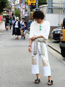 画像5: children of the discordance(チルドレンオブザディスコーダンス) OLD PATCH DENIM PANTS COTDPT-001(WHT) (5)