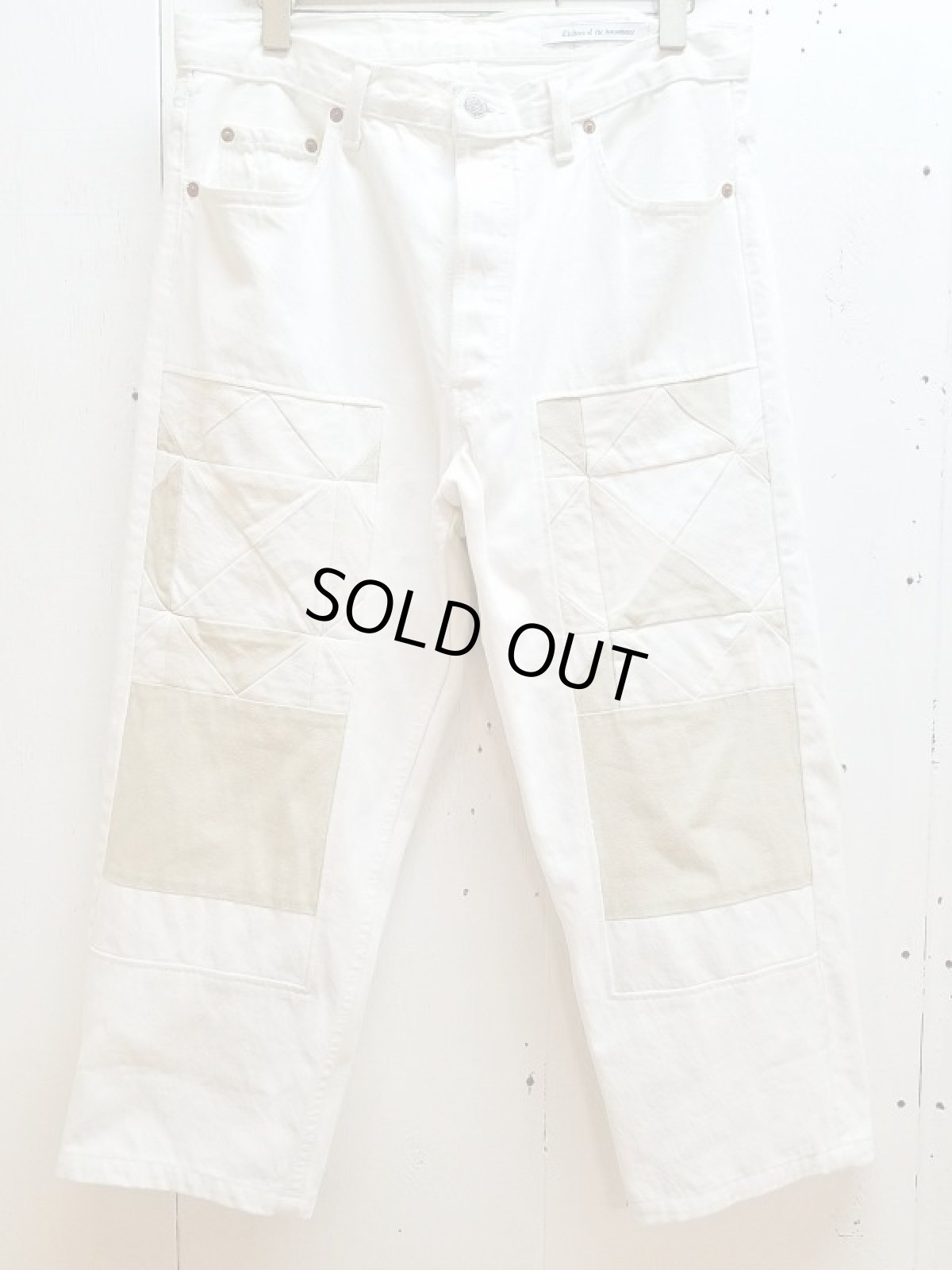 画像1: children of the discordance(チルドレンオブザディスコーダンス) OLD PATCH DENIM PANTS COTDPT-001(WHT) (1)