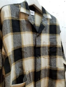 画像2: KIIT(キート) WOOL FLANNEL BLOCK CHECK SHIRTS JKT KIF-P99-004 (IVO)  (2)