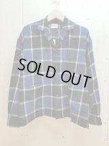 KIIT(キート) WOOL FLANNEL BLOCK CHECK SHIRTS JKT KIF-P99-004 (BLU) 