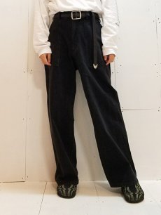 画像4: KIIT(キート)11.5OZ DENIM EASY WIDE PANTS KIF-P95-003(BLK) (4)