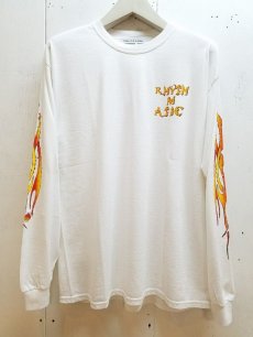 画像1: children of the discordance(チルドレンオブザディスコーダンス) VINTAGE FIRE SLEEVE L/S TEE COTDCS-212 (WHT) (1)