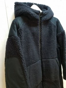 画像2: ★SALE 40% OFF★KIIT(キート) WOOL BOA FLEECE HOODIE COAT KIF-C96-104 (BLK) (2)