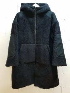 画像1: ★SALE 40% OFF★KIIT(キート) WOOL BOA FLEECE HOODIE COAT KIF-C96-104 (BLK) (1)