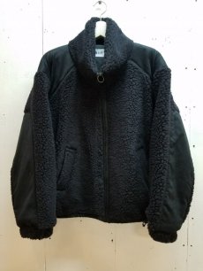 画像1: KIIT(キート) WOOL BOA FLEECE HI NECK BLOUSON KIF-Y98-104 (BLK) (1)