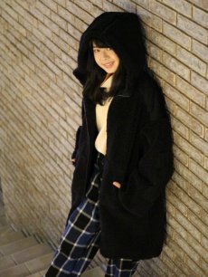 画像15: ★SALE 40% OFF★KIIT(キート) WOOL BOA FLEECE HOODIE COAT KIF-C96-104 (BLK) (15)