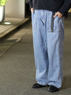 画像6: KIIT(キート)11.5OZ DENIM EASY WIDE PANTS KIF-P95-003(IND BLEACH) (6)